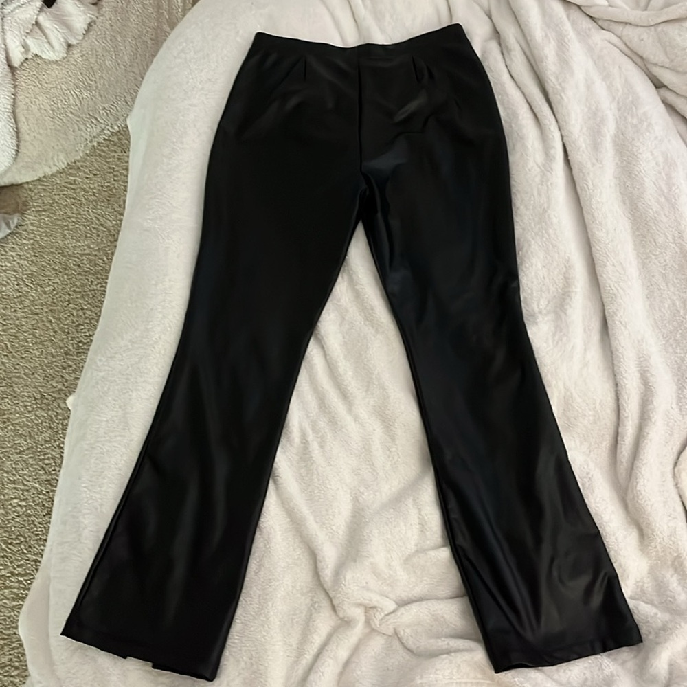faux leather pants